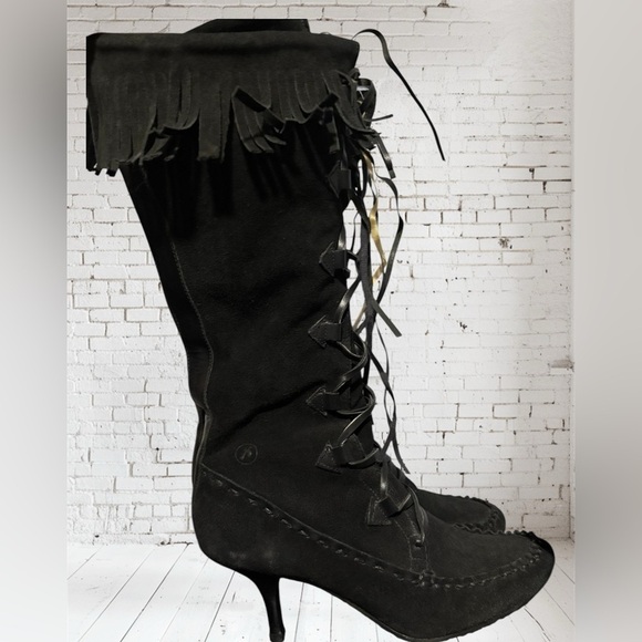 Bronx Shoes - Bronx mocossin style boots black
